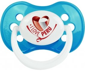 I Love Peru Tétine Anatomique Cyan classique