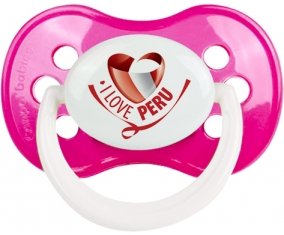 I Love Peru Tétine Anatomique Rose foncé classique