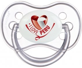 I Love Peru Tétine Anatomique Transparente classique