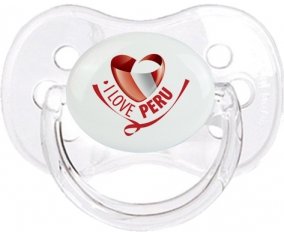 I Love Peru Sucette Cerise Transparent classique