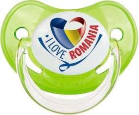 I Love Romania Tétine Physiologique Vert classique