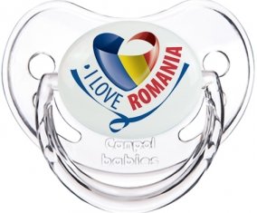 I Love Romania Tétine Physiologique Transparent classique