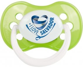 I Love Salvador Sucette Anatomique Vert classique