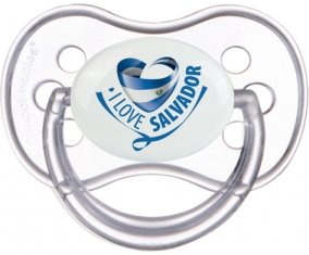 I Love Salvador Sucette Anatomique Transparente classique
