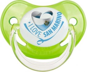 I Love San Marino Sucette Physiologique Vert classique