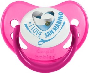 I Love San Marino Sucette Physiologique Rose phosphorescente