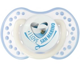 I Love San Marino Sucette LOVI Dynamic Blanc-cyan classique
