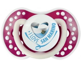 I Love San Marino Sucette LOVI Dynamic Fuchsia phosphorescente
