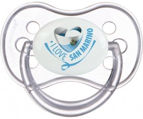 I Love San Marino Tétine Anatomique Transparente classique