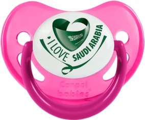 I Love Saudi Arabia Sucette Physiologique Rose phosphorescente