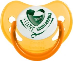 I Love Saudi Arabia Sucette Physiologique Jaune phosphorescente