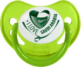I Love Saudi Arabia Sucette Physiologique Vert phosphorescente