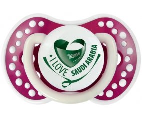 I Love Saudi Arabia Sucette LOVI Dynamic Fuchsia phosphorescente