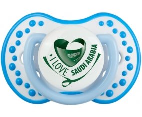 I Love Saudi Arabia Sucette LOVI Dynamic Blanc-bleu phosphorescente