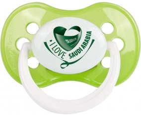 I Love Saudi Arabia Sucette Anatomique Vert classique