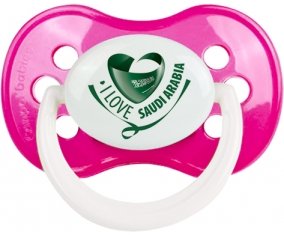 I Love Saudi Arabia Sucette Anatomique Rose foncé classique