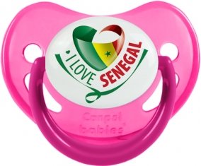 I Love Senegal Tétine Physiologique Rose phosphorescente