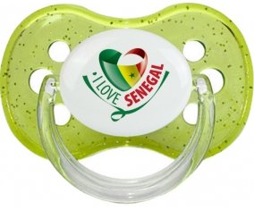 I Love Senegal Sucete Cerise Vert à paillette