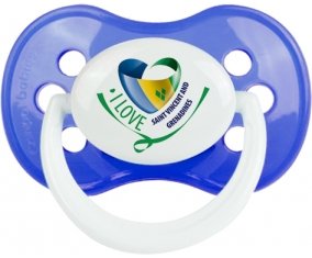 I Love Saint Vincent and Grenadines Sucette Anatomique Bleu classique