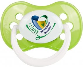 I Love Saint Vincent and Grenadines Sucette Anatomique Vert classique