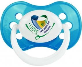 I Love Saint Vincent and Grenadines Sucette Anatomique Cyan classique