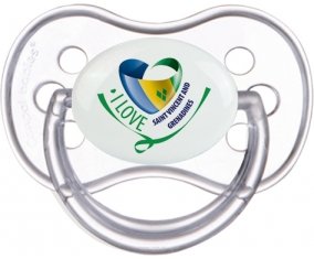 I Love Saint Vincent and Grenadines Sucette Anatomique Transparente classique