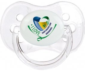 I Love Saint Vincent and Grenadines Sucette Cerise Transparent classique