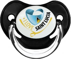 I Love Saint Lucia Sucette Physiologique Noir classique