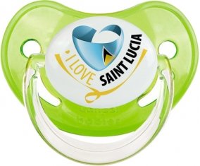 I Love Saint Lucia Sucette Physiologique Vert classique