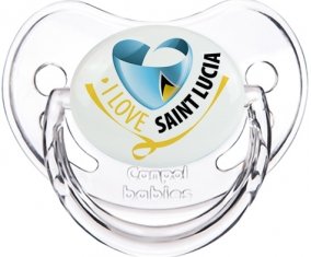 I Love Saint Lucia Sucette Physiologique Transparent classique
