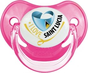I Love Saint Lucia Sucette Physiologique Rose classique
