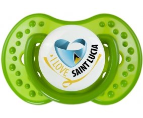 I Love Saint Lucia : Sucette LOVI Dynamic personnalisée