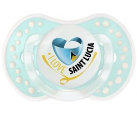 I Love Saint Lucia Sucette LOVI Dynamic Retro-turquoise-lagon classique