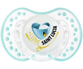 I Love Saint Lucia Sucette LOVI Dynamic Retro-blanc-lagon classique