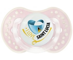 I Love Saint Lucia Sucette LOVI Dynamic Retro-rose-tendre classique