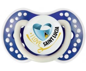 I Love Saint Lucia Sucette LOVI Dynamic Bleu-marine phosphorescente