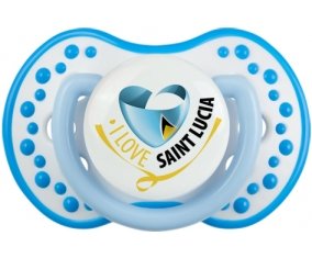 I Love Saint Lucia Sucette LOVI Dynamic Blanc-bleu phosphorescente