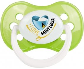 I Love Saint Lucia Tétine Anatomique Vert classique