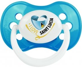 I Love Saint Lucia Tétine Anatomique Cyan classique