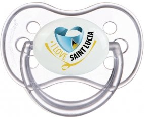 I Love Saint Lucia Tétine Anatomique Transparente classique