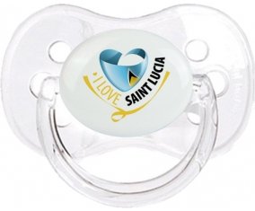 I Love Saint Lucia Sucette Cerise Transparent classique
