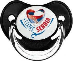 I Love Serbia Sucette Physiologique Noir classique