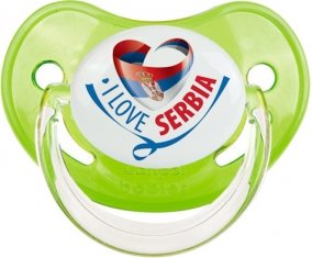 I Love Serbia Sucette Physiologique Vert classique