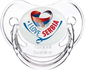 I Love Serbia Sucette Physiologique Transparent classique