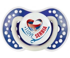 I Love Serbia Sucette LOVI Dynamic Bleu-marine phosphorescente