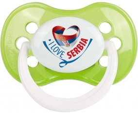 I Love Serbia Sucette Anatomique Vert classique