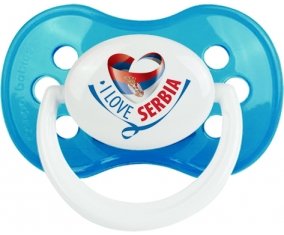 I Love Serbia Sucette Anatomique Cyan classique