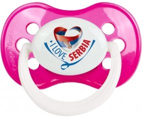 I Love Serbia Sucette Anatomique Rose foncé classique