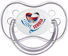 I Love Serbia Sucette Anatomique Transparente classique