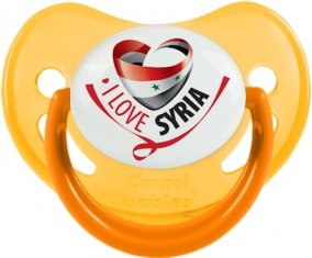 I Love Syria Tétine Physiologique Jaune phosphorescente